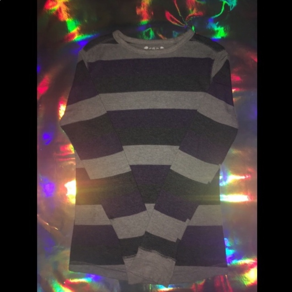 Gray/Purple Striped Shirt